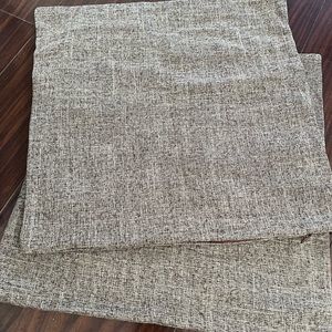 MIULEE Pack of 2 Decorative Linen Burlap Pillow Cover 16in X 16in Brown